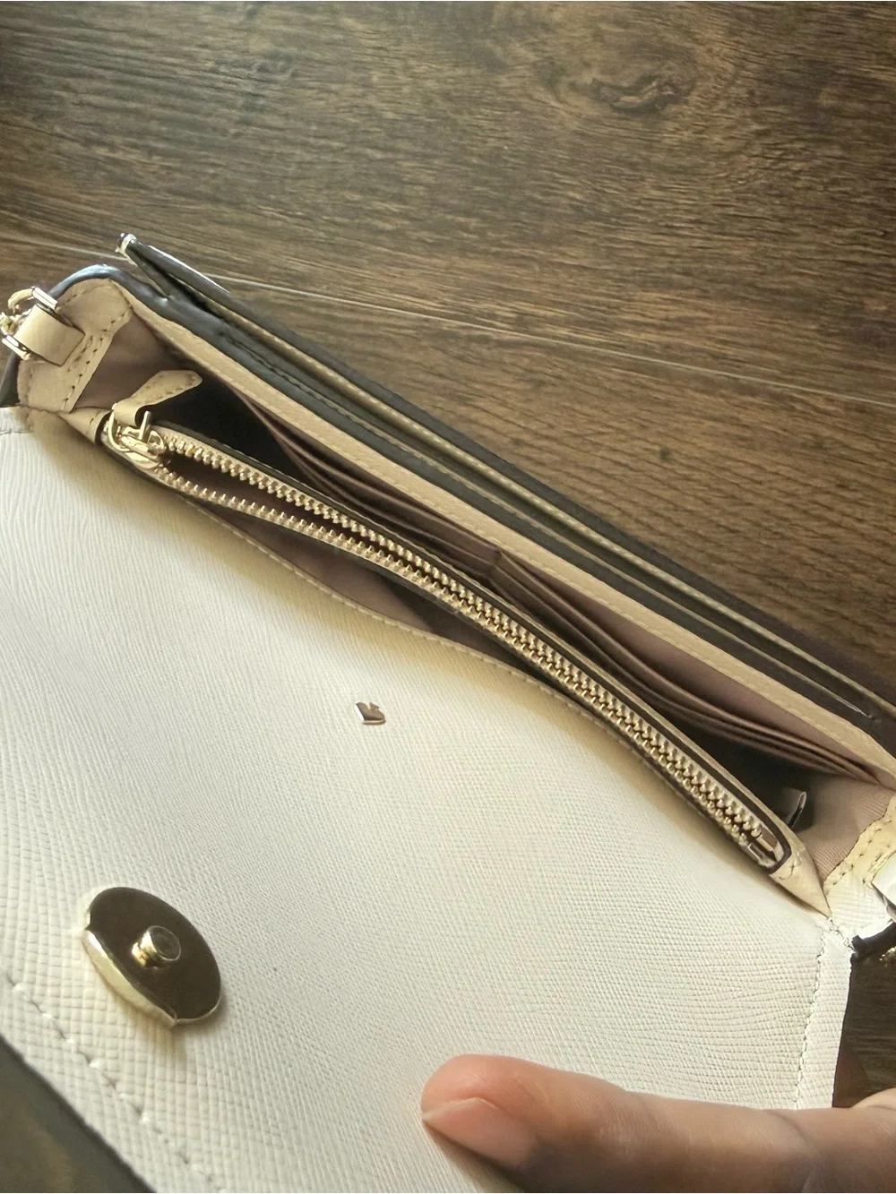 kate spade Cream Crossbody with Pink and Red Floral Accents